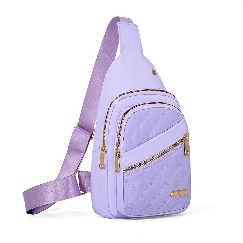 Bolso cruzado acolchado ligero para mujer con agujero para auriculares - Bolso compacto con correa ajustable y cierre de cremallera, Organizador de almacenamiento multicapa