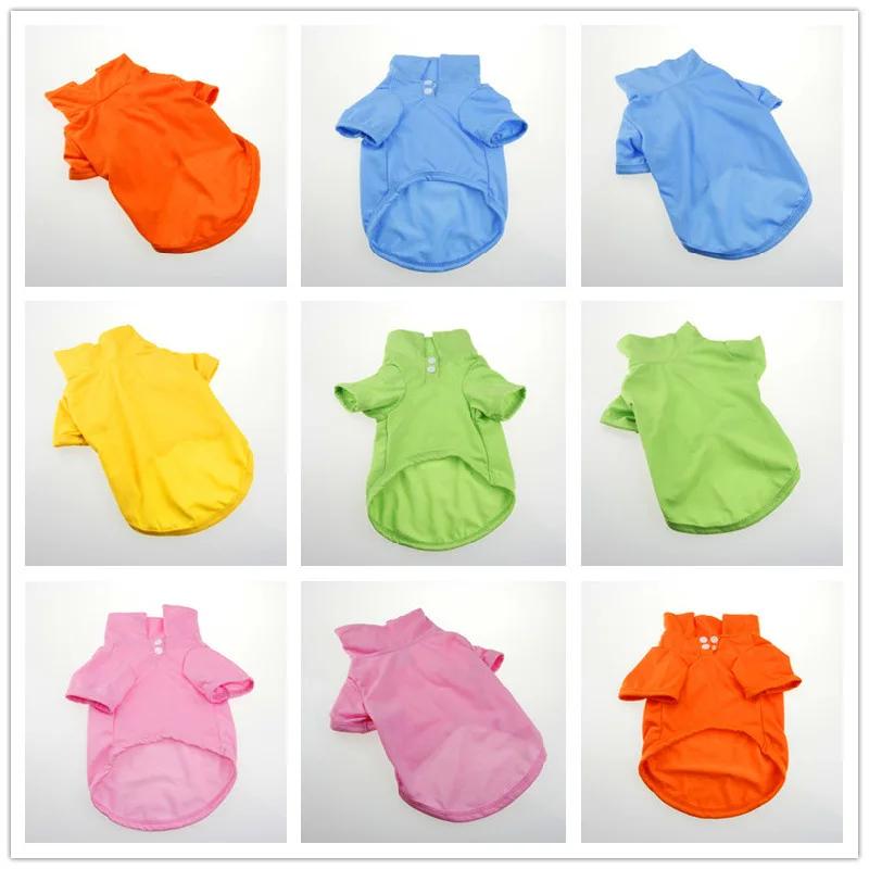 Pet Clothing Solid Color Simple Style Dog Clothes Cat Clothes Cotton Cute Pet Clothes Pet Supplies Dog Accessories Dog Jacket
