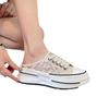 2024 summer new one-pedal bag head mesh hollow hole sandals half drag women wear ins thick-soled sandals