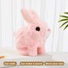 Electric Plush Rabbit Toy Jumping Moving Ears Nose Bunny Plushie Toddlers Interactive Simulation Stuffed Animal Toy with Sound