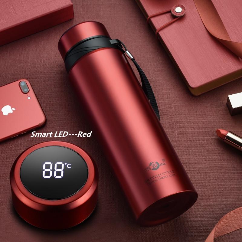 420-1500ml Große Kapazität Vakuum LED Smart Temperatur Digitalanzeige Thermosflasche Thermoskanne für Tee Wasserflasche Kalt/Warm halten