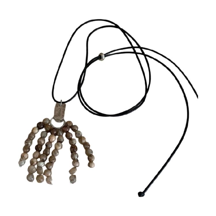Flexible Length Bohemian Style Tassels Necklace Natural Stone Jewelry Trendy Tassels Chain Accessory for Any Outfit