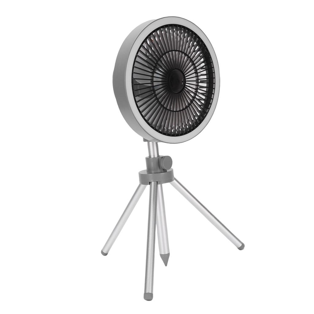Camping Fan with Tripod 3 In 1 3 Speeds Oscillating Portable Standing Outdoor Fan with Light and Phone  R for Tent Fishing Picnic