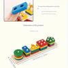 Toy Made of Wooden Stacking Blocks,Game for Sorting Shapes with Color And Shape Matching,Enhance Fine Motor Skills, Safe For, an Educational Puzzle