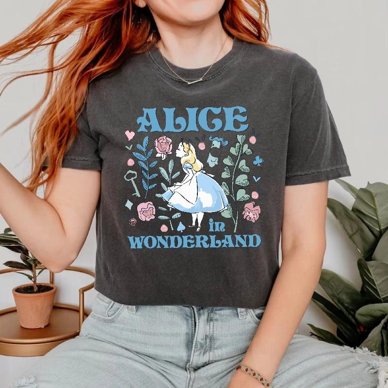 

New Cartoon Princess Anime Fashion High Quality Printed Womens Short Sleeve Loose Casual TShirt S