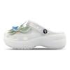Crocs Klasyczne Klapki Platforma EVA GGMZ Dziennik Ucieczki Dolina Pustki Orchidea Wiosenna Atmosfera Eleganckie Buty z Dziurkami Damskie Białe