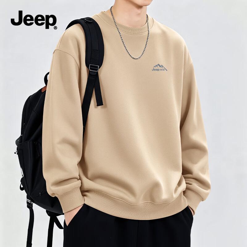 Jeep Men's Basic Crewneck Heavyweight Sweatshirt