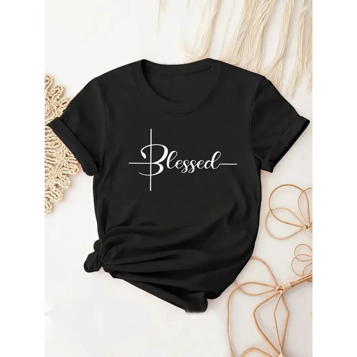 

Cute Graphic Letter Print T-ShirtCasual Loose Short Sleeve Fashion Summer T-Shirts TopsWomen s Clothing S чёрный