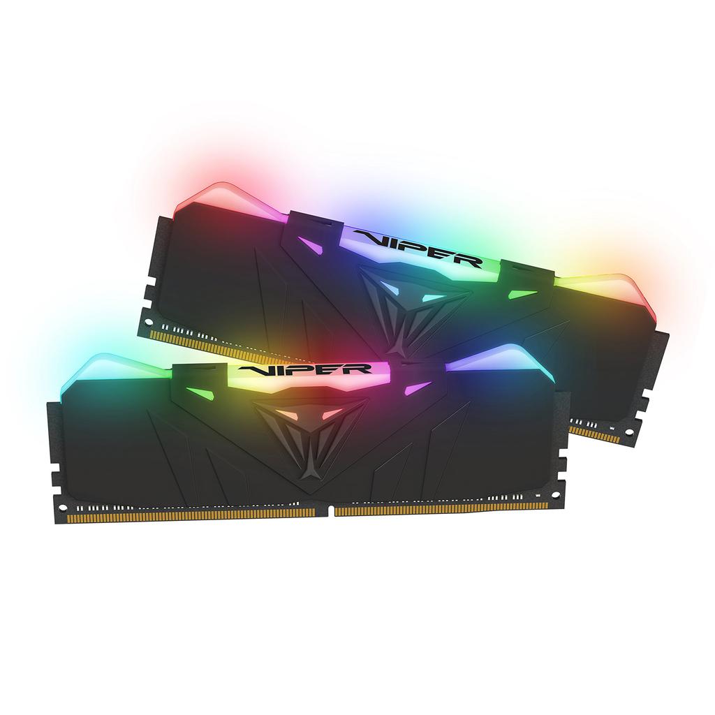 Patriot Memory Viper RGB Series DDR4 3000MHz 16GB Kit x Desktop Memory with Black PVR416G300C5K PC4-24000 (2 8GB) Heatsink,