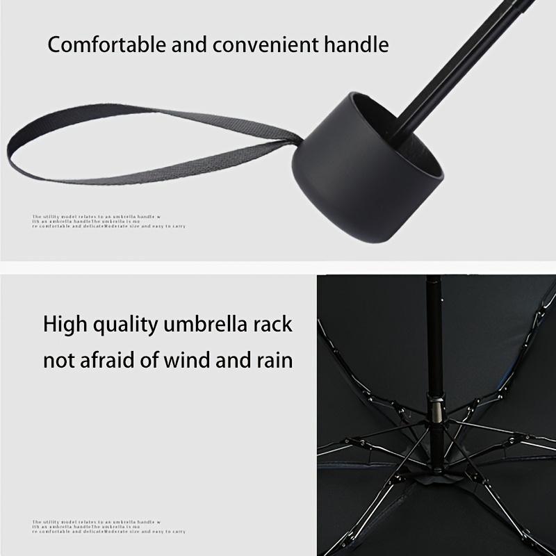 Travel Umbrella, Compact Lightweight Portable Strong Waterproof Folding Umbrella, With 6 Bones Reinforced UV Protection For Men