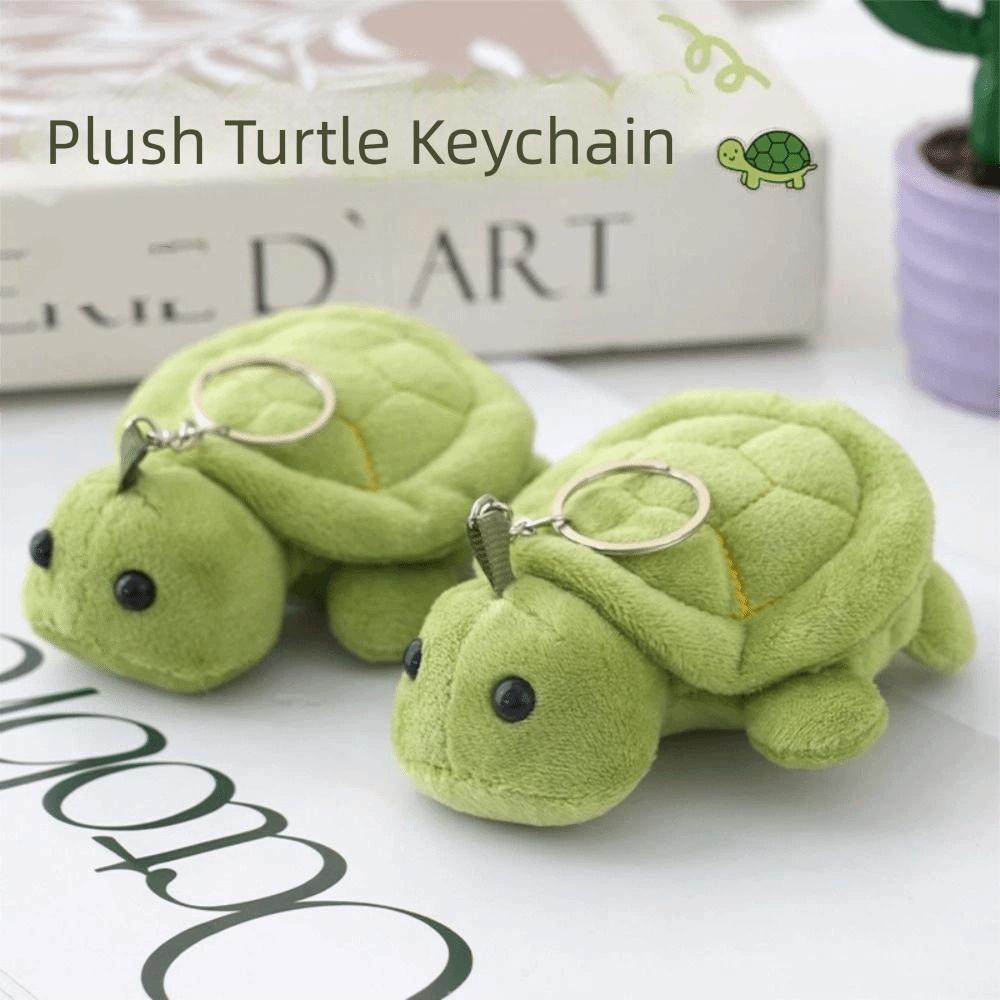 Animal Plush Turtle Pendant Cartoon Green Doll Key Ring Hanging Ornaments