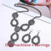 Water Chic Geometric Drop Necklace Set With Alloy Pendant And Chain Spring For