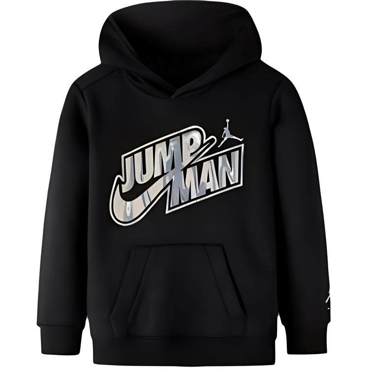 Nike Hoodie Letter Comfortable Long Sleeve Black Kids hoodies DQ8149-010