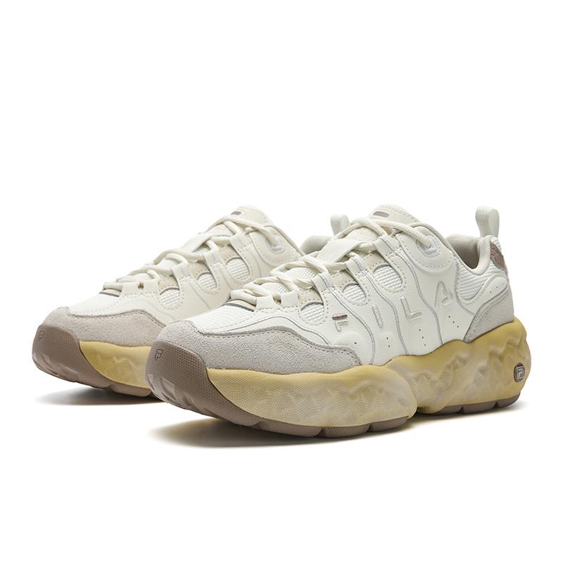 FILA MUFFIN Cushioning Abrasion Resistant Breathable Lightweight Low top Casual Shoes Women's Early Snow F12W541145FTF