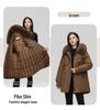 Women's Mid-Length Parka with Large Fur Collar, 2026 Edition - One Coat, Three Styles with Removable Liner and Thickened Cotton