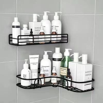 Deliksiz Banyo Köşe Duş Rafı - Mutfak ve Banyo için Duvara Monte Depolama