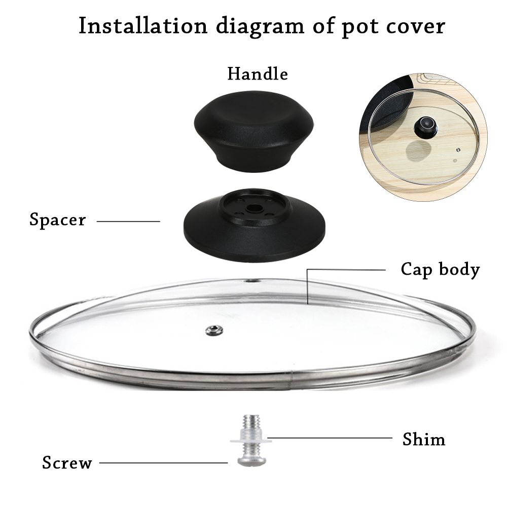 2Pcs Kitchen Tool Knob Screw Cookware Pot Lid Knob Pot Lid Handle Handgrip Circular Holding