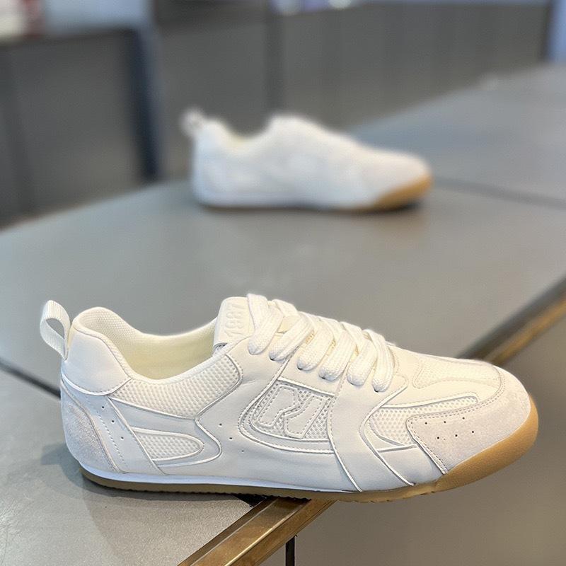 Men's shoes new spring and summer low-top lace-up mesh white shoes men's versatile soft-soled breathable casual shoes