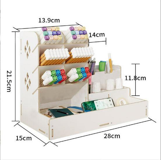Nordischer Kreativer Holz-Stifthalter: Desktop-Organizer mit großer Kapazität und mehreren Fächern