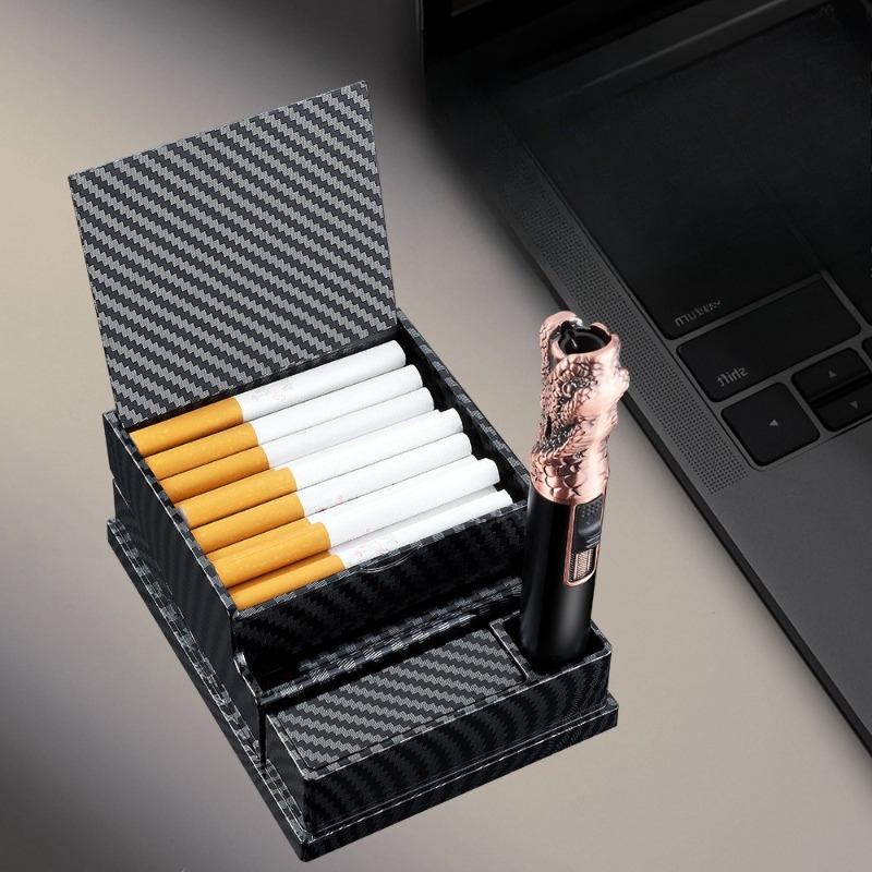 Portable Cigarettes Case Automatic Eject One-Click Cigarettes Retrieval Can Store 20 Cigarettes Box for Men