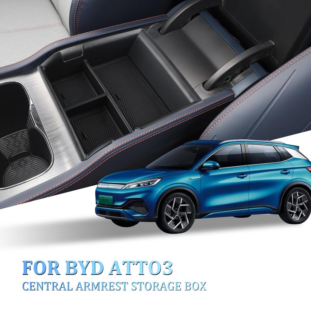 Car Center Console Storage Box for BYD Atto 3 2022 - 2025 Armrest Box Storage Tray Car Accessories Styling Accessories