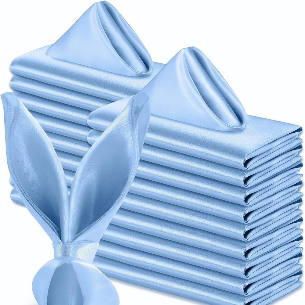 10pcs Soft Satin Napkin 30x30cm Table Napkins High-end Dinner Napkins  Event