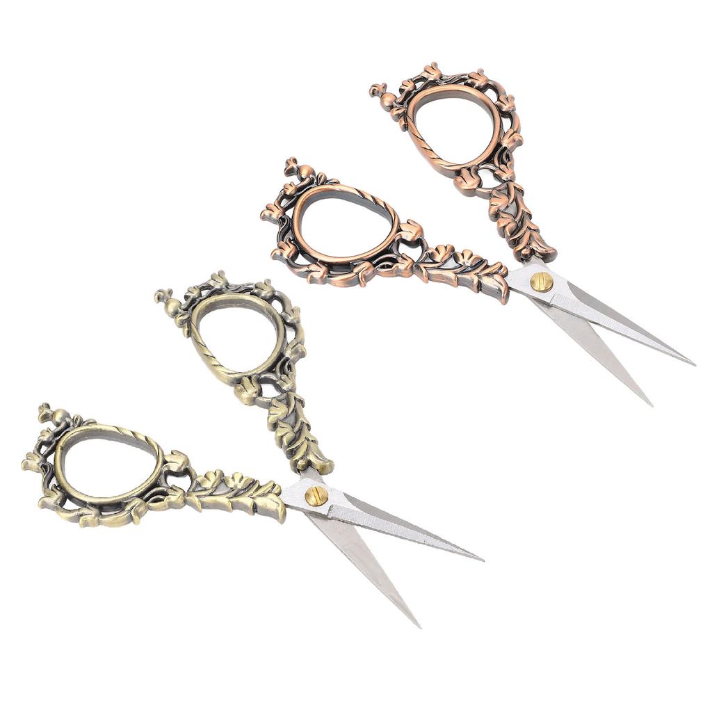 Sewing Embroidery Scissors Vintage European Design Shear for Fabric Weaving Cross Stitching Paper Cu