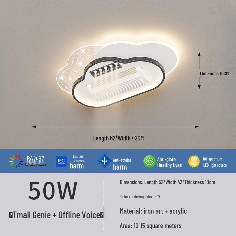 Smart Bladeless Fan with Variable Frequency and Strong Wind for Living Room Lighting and Eye Protection Standard
