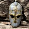 Wikingerhelm im Sutton Hoo Stil Mittelalterlicher Angelsächsischer Helm Handgefertigt Messing Stahl Krieger Geschenk