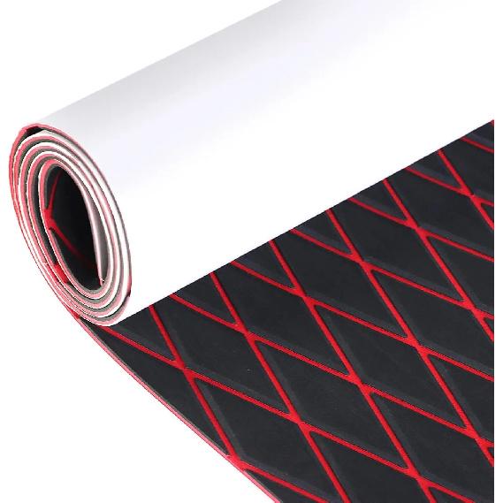 1900*350*6mm EVA Foam Floor Pad Big Diamond Anti-Slip Faux Teak Decking Sheet for Yacht Boat Self-adhesive Marine Accessories