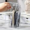 1pc Compact Desktop Storage Bucket with Lid Supply Organizers for Makeup Brush, and Cosmetic Accessories Dustproof, SpaceSaving,