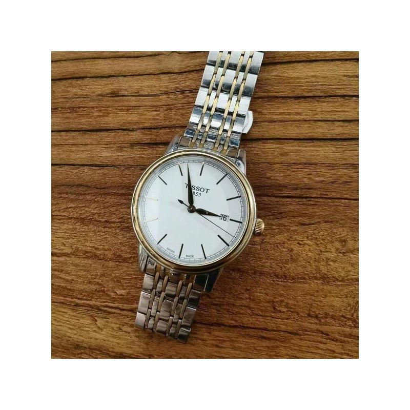 Tissot Carson, Quartz Movement, 30m Waterproof, Men's Swiss Watch, 40*39.2mm White Dial, Stainless Steel Case & Strap T085.410.22.011.00
