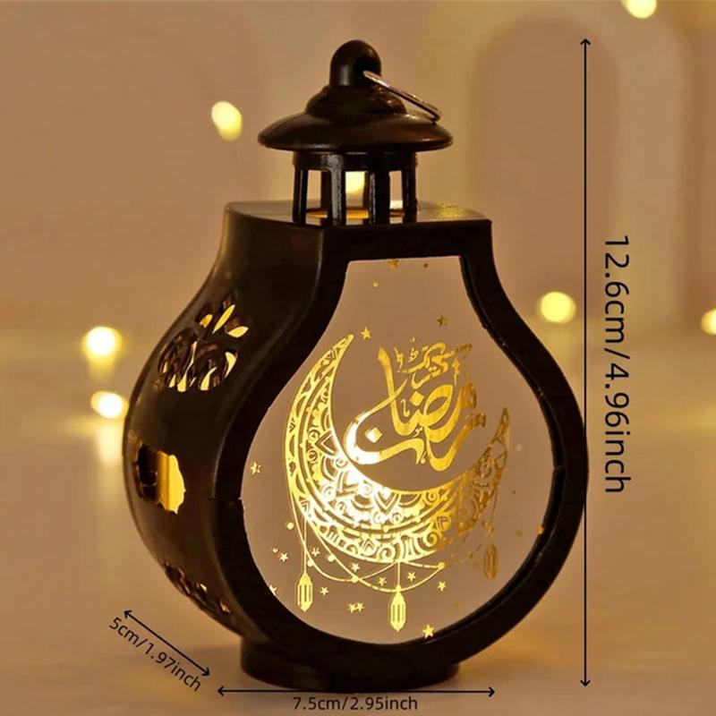 Ramadan Kareem Led Lantern Light Eid Mubarak Ornaments Decoration for Home 2025 Islamic Muslim Party Supplies Eid Al-Fitr Gift