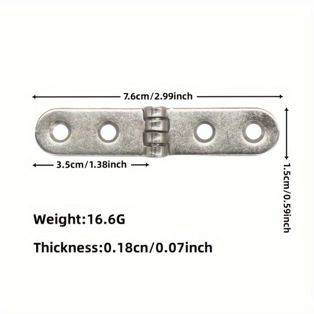 4Pcs 270 Degree Foldable Hinges Metal Cabinet Door Hinges Durable Flap Screw-On Hinges Furniture Hardware