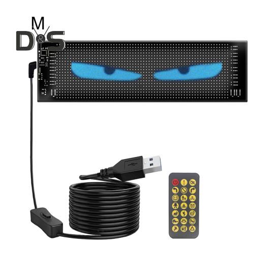 Bunte Augenlampe, flexibler weicher Bildschirm für Fenster, dynamische LED-Leuchten zum Selbermachen, Smartphone-Steuerung, wasserdichte LED-Augen für Autofenster