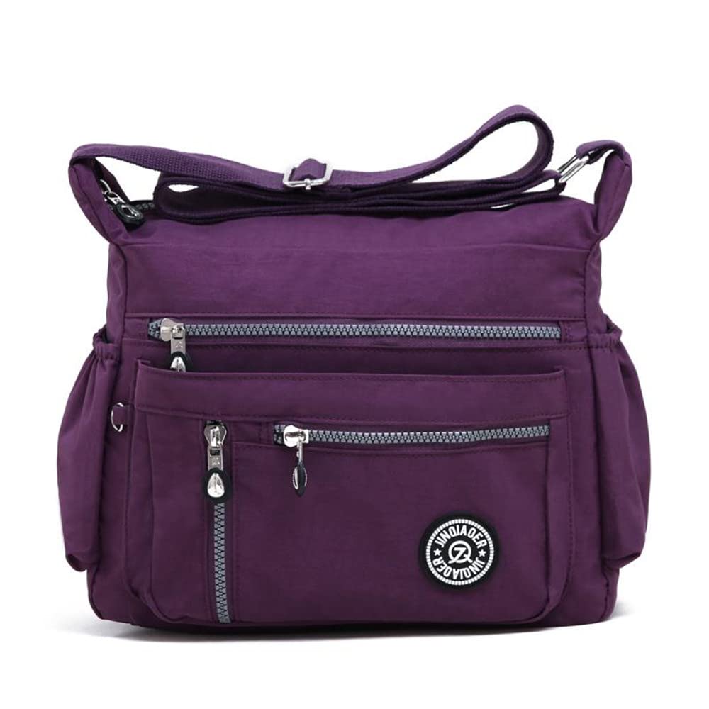 

Shoulder crossbody shoulder shoulder A4 large waterproof nylon for 2 colors [JINQIAOER] bag, bag, women s bag, men s bag, mother s bag, capacity, фіолетовий