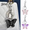 Lightweight Key Holder Keychain Pendant Rhinestones Inlaid Gradient Butterfly Shape