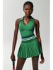 Alo Golf Pleated Skirt & Sleeveless High-End Yoga Tank Top Set - Women's Summer Clothing