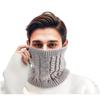 Unisex Thickened Knitted Wool Scarf: Warm, Fashionable Neck Cover for Winter Cycling