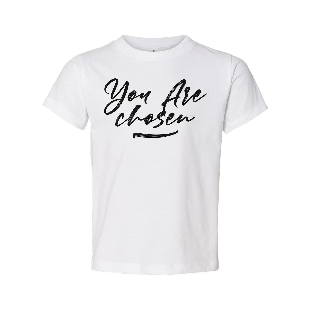 

Christian Unisex T Shirt Featuring You Are Chosen Script Print For Faith Based A M