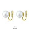 Musla Design New Round Pearl Stud Earrings For Women Fashion Ear Cuffs