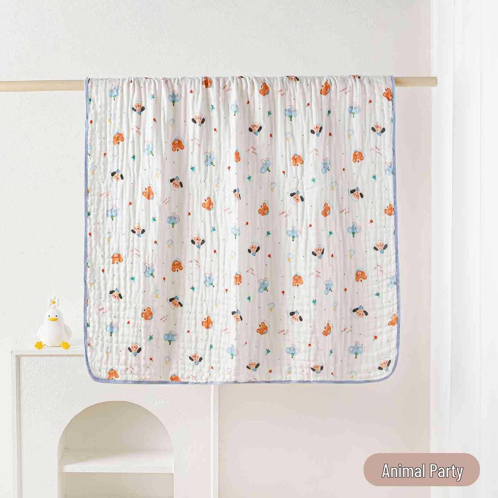 6-Layer Bamboo Cotton Bath Towel with Border