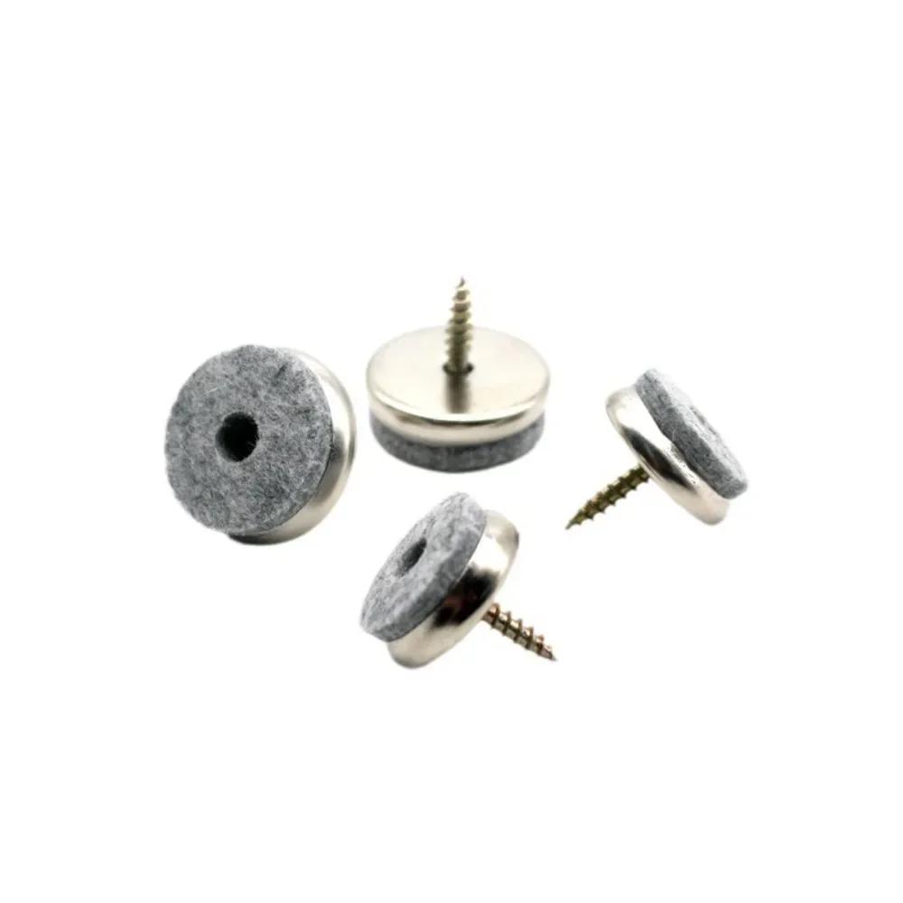 10pcs/set Metal Furniture Felt Pad Gray Round Shape Floor Protectors Wear-resisting Decreases Friction Anti-slip Mat