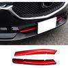 Car Accessories Fit For Mazda CX-5 CX5 2017 2018 2019 2020 2021 Exterior Front Lower Center Grille Grill Cover Trim Molding (Red) ABS 2 PCS