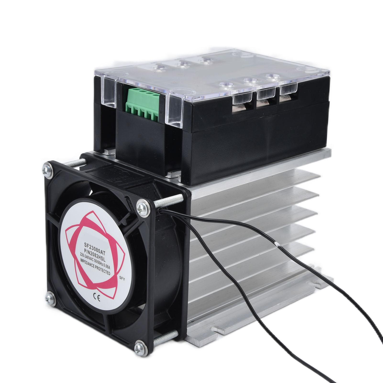 

Твердотельный регулятор напряжения Тиристорный 3-фазный Оборудование для регулировки температуры и диммирования 380 В переменного тока(TSR 40WA S С радиатором)