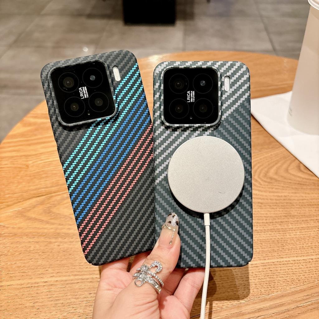 Applicable To Xiaomi 11UItra Carbon Fiber Pattern Magnetic Mobile Phone Case Xiaomi 11Pro Ultra-thin All-inclusive PC Anti-drop Sheath