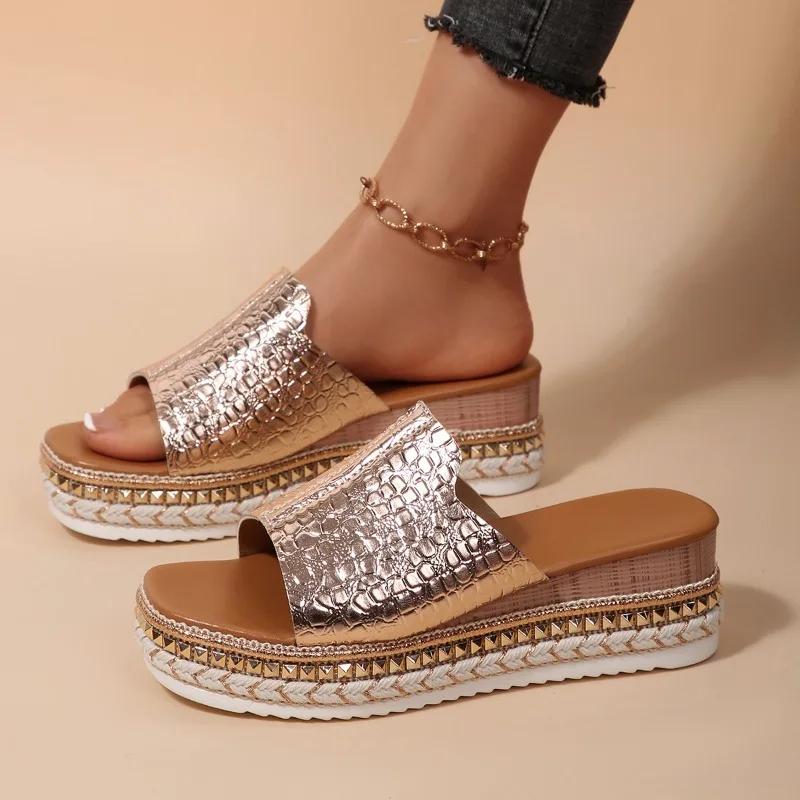 Fashion 2025 Summer Basic Open Toe Women's Slippers Fashion Outdoor Casual New Plus Size Concise Best Seller Comfortable Flat Slippers