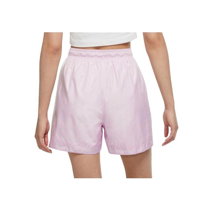 Nike Solid Color Cuffed Drawstring Waist Loose Shorts Women Shorts Pink CZ9742-695