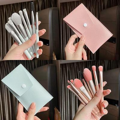 8-Piece Beginner Makeup Brush Set with Soft Bristles – Portable Bestseller Beauty Tool