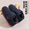 Elderly cotton slippers Men's autumn and winter indoor home non-slip piled thickened warm bag and old-fashioned cotton shoes are stain-resistant